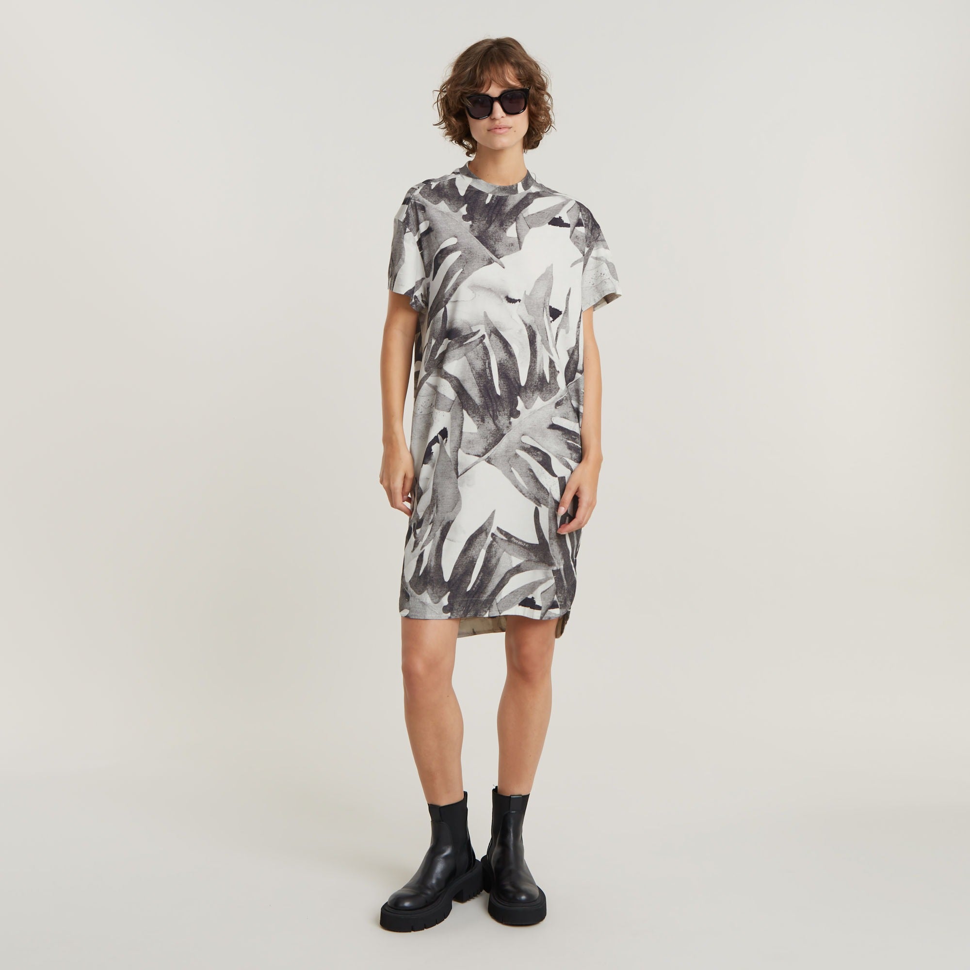 Printed Loose T Shirt Dress Antarctica